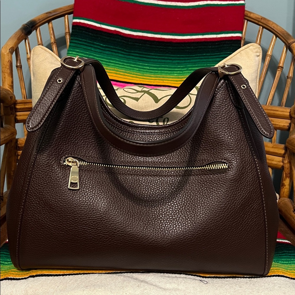 Coach Erin Shoulder Bag in Maple with Medium Corner Zip Wallet in Tan/Gold - Picture 4 of 6